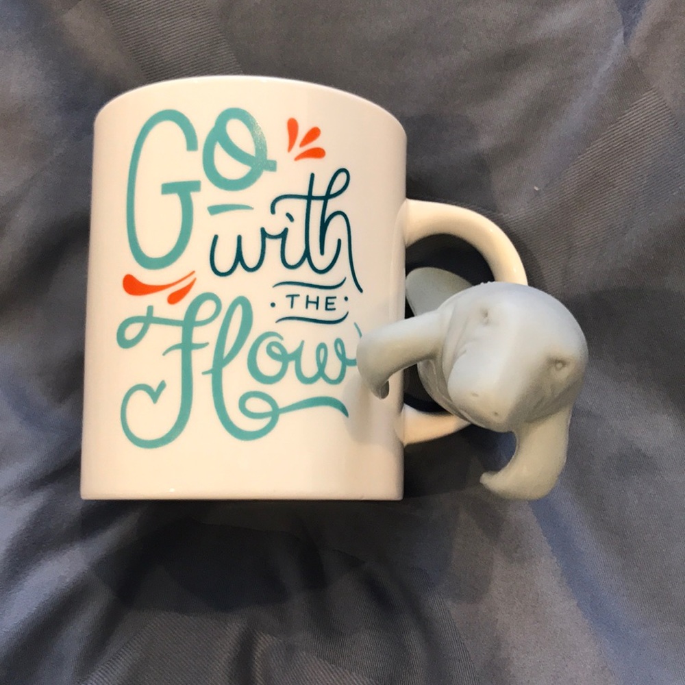 Gift Set - NWOT Tea Cup with ‘Manatea’ Tea Infuser